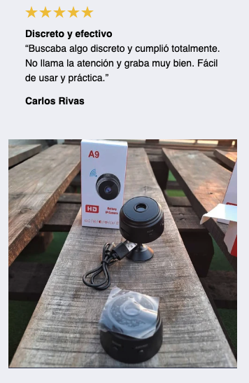 Mini Cámara De Seguridad Espía 360 - Imagen 7